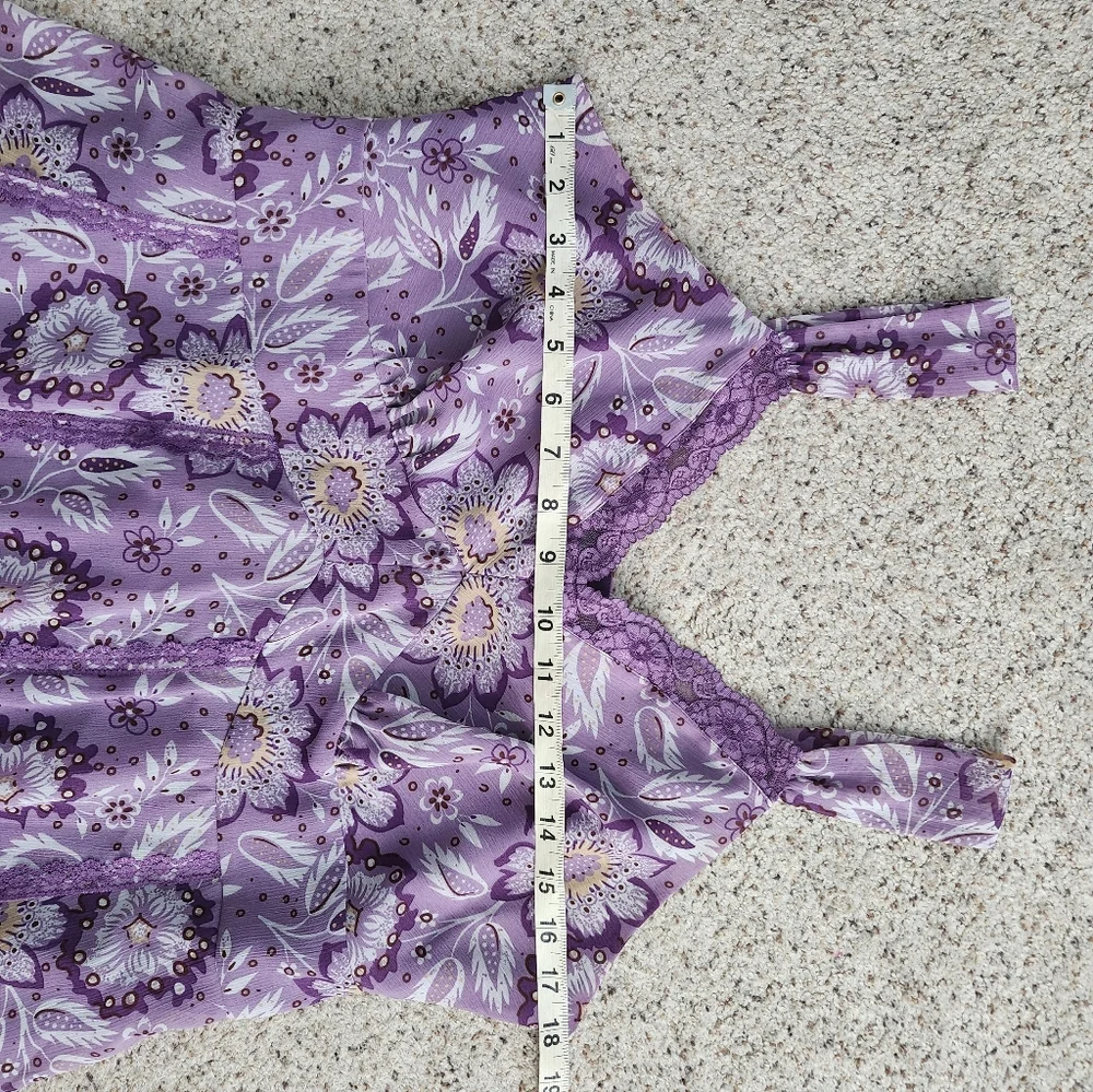 Y2k Floral Lace-Trim Tank Top - Picture 6 of 8